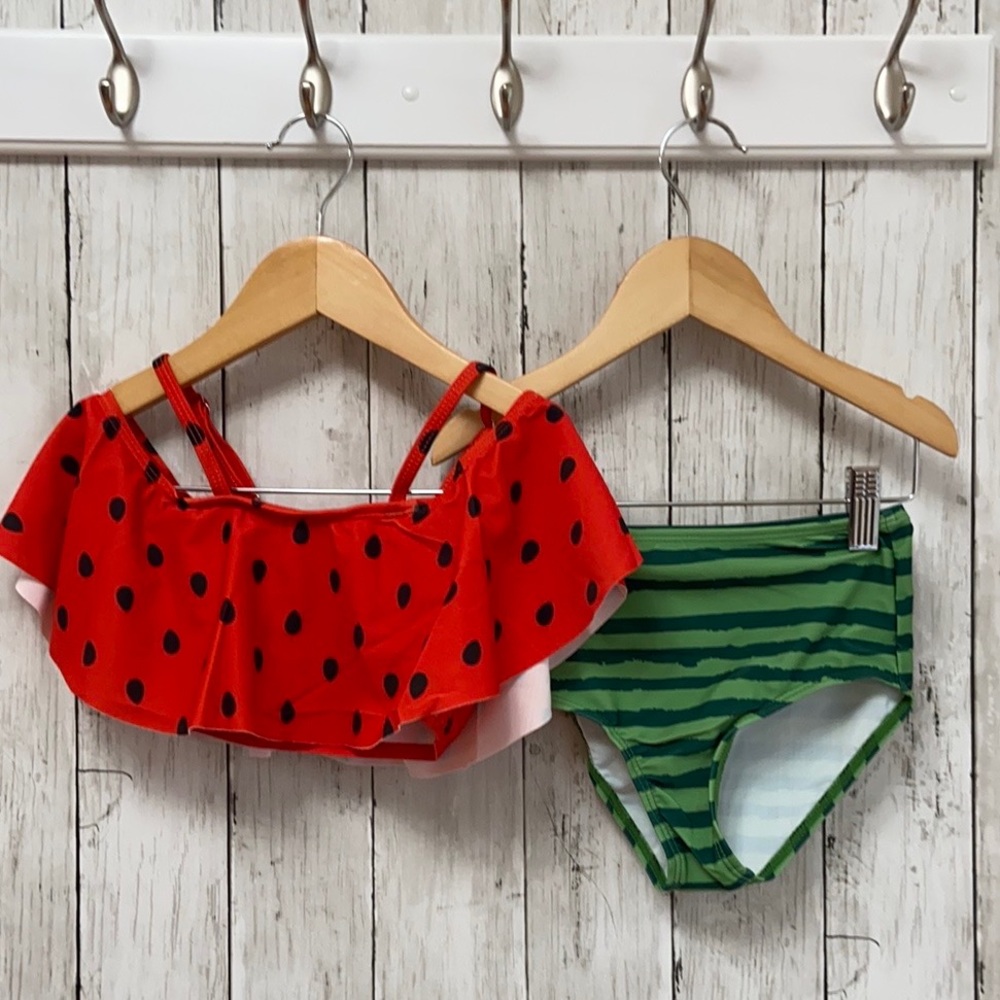 Girls watermelon bathing suit
